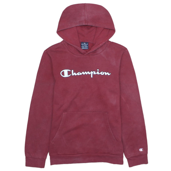 Champion Red 90's Spellout Pullover Hoodie XLarge Women's Cotton