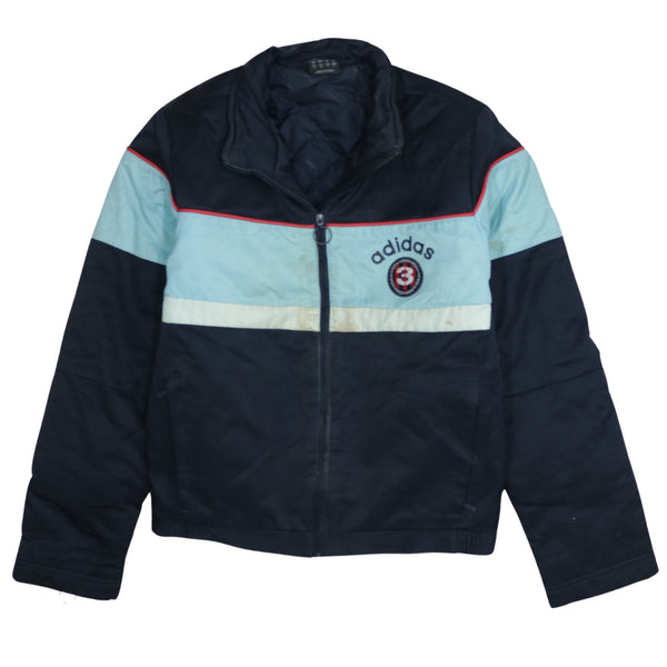 Adidas 90's Vintage Lightweight Windbreaker Jacket Medium Black Blue