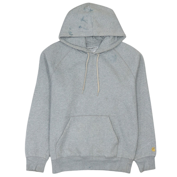 Carhartt 90's Drawstring Pockets Pullover Hoodie Small Grey