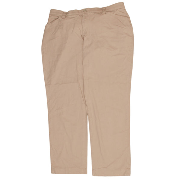 Lee 90's Straight Leg Baggy Trousers / Pants Medium Beige Cream