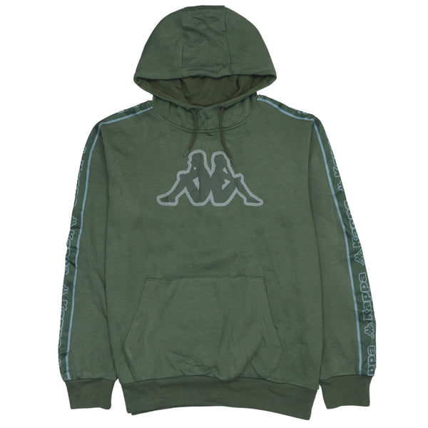 Vintage Kappa 90's Green Spellout Pullover Hoodie Men's Large