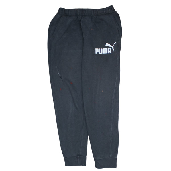 Puma 90's Elasticated Waistband Drawstrings Casual Joggers / Sweatpants Medium Grey