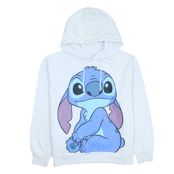 Disney Stitch Pullover Hoodie 90's Vintage White Women's Large