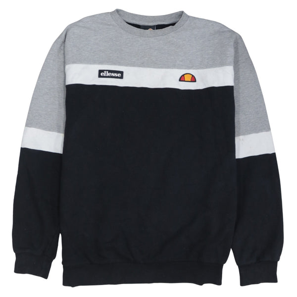 Ellesse 90's Lightweight Crew Neck Sweatshirt Small Black