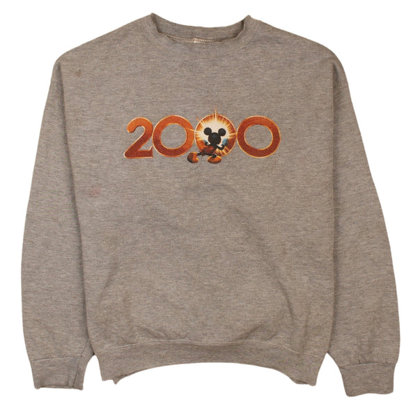 Disney 90s Grey Heavyweight Crew Neck Sweatshirt Men's Small Vintage