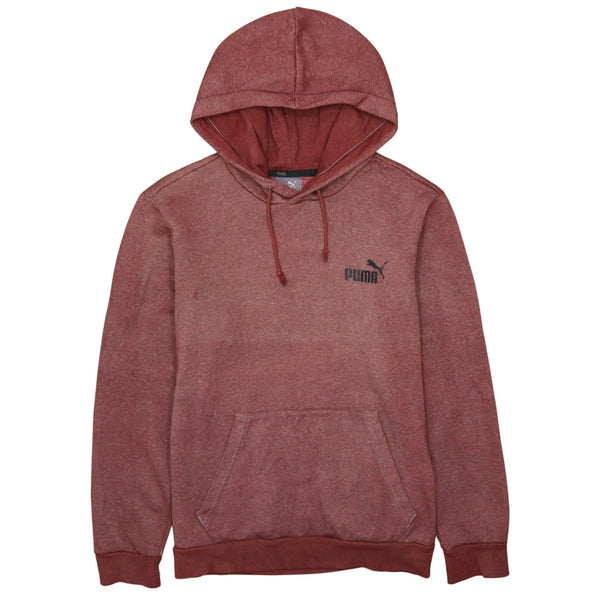 Puma 90's Drawstring Pockets Pullover Hoodie Small Burgundy Red