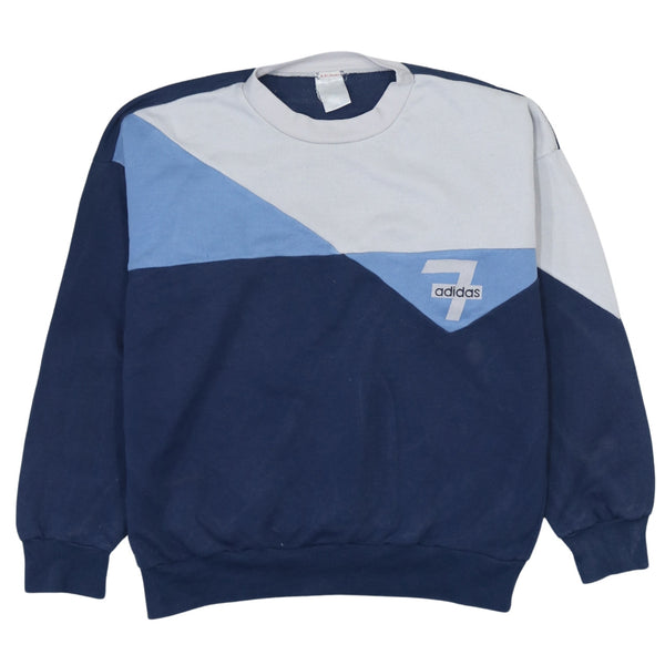 Adidas 90's Vintage Grey Lightweight Crew Neck Sweatshirt, Large