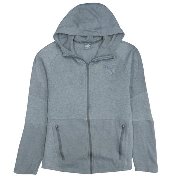 Puma 90's Sportswear Full Zip Up Hoodie Large Grey