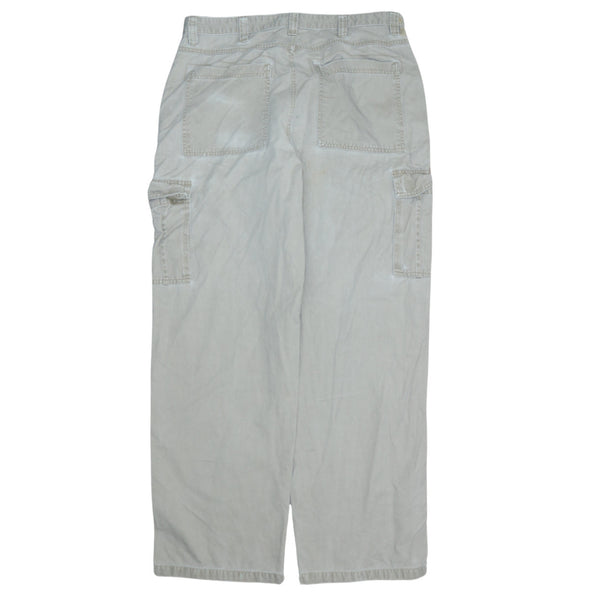 Wrangler 90's Vintage Straight Leg Baggy Trousers Beige Cream 36
