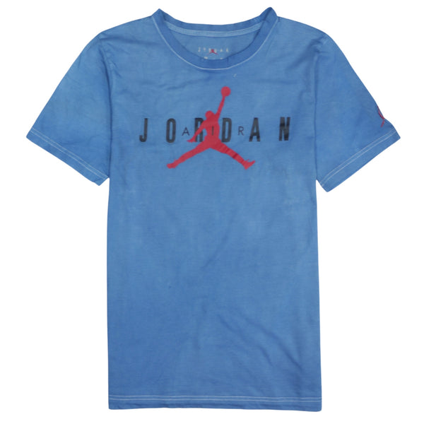 Jordan 90's Spellout Short Sleeves T Shirt XLarge Blue