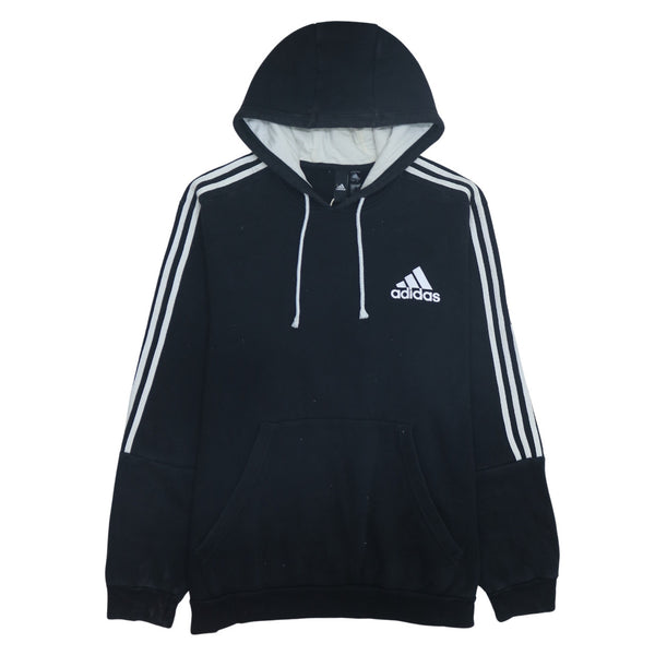 Adidas 90's Striped Sleeve Pullover Hoodie XXLarge (2XL) Black