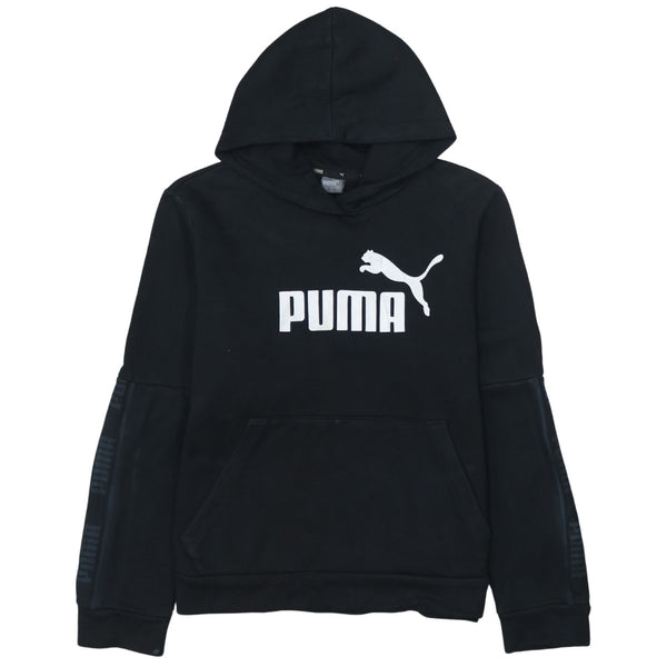 Puma 90's Spellout Pullover Hoodie XLarge Black