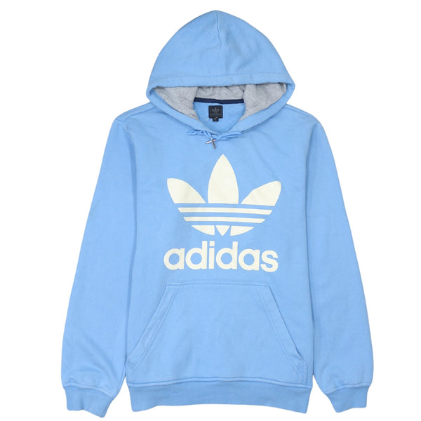 Adidas 90's Spellout Pullover Hoodie Medium Blue