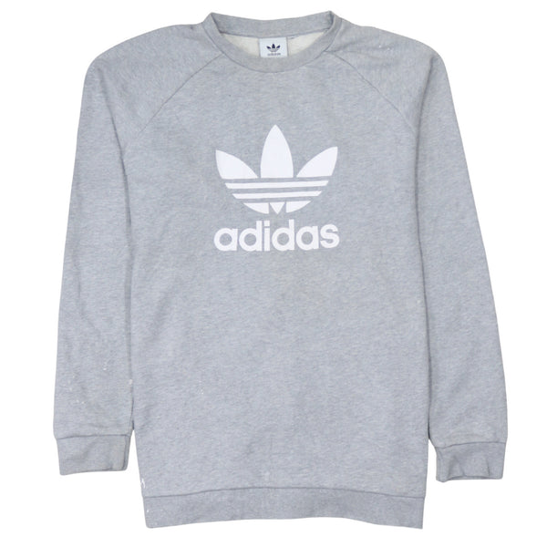 Adidas 90's Spellout Crew Neck Sweatshirt Large  Grey
