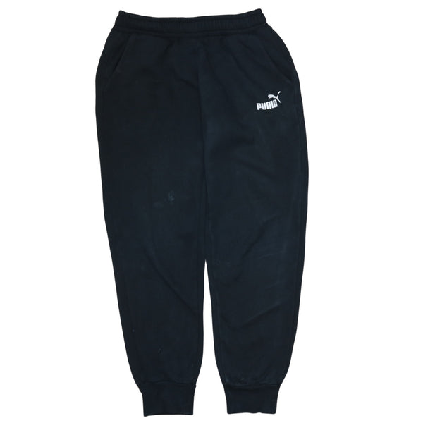 Puma Vintage 90's Black Joggers Sweatpants, Medium, Elastic Waist Drawstring
