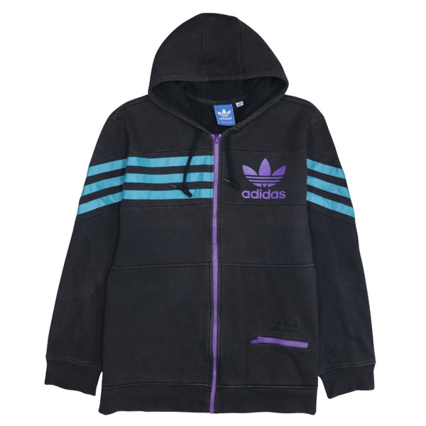 Adidas 90's Sportswear Full Zip Up Hoodie XLarge Black