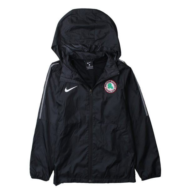 Nike 90's Black Hooded Swoosh Windbreaker Women's Large