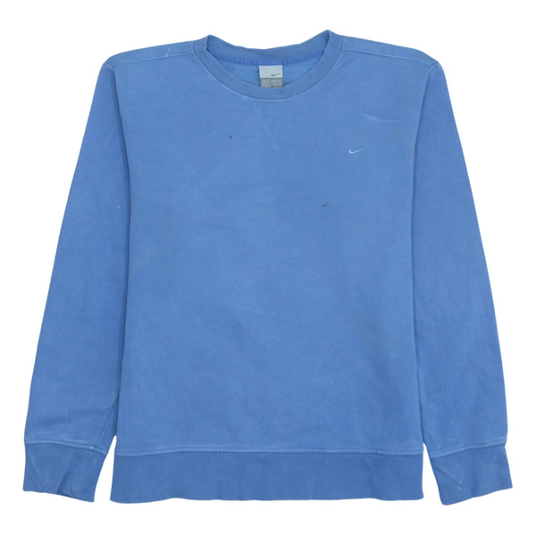 Authentic 90's Nike Blue Swoosh Crew Neck Sweatshirt Women's XLarge