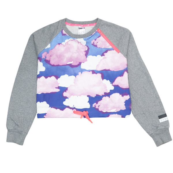 Adidas Women's 90's Vintage Heavyweight Crew Neck Sweatshirt XS Grey