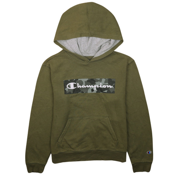 Champion Vintage 90's Spellout Green Pullover Hoodie XLarge Women's