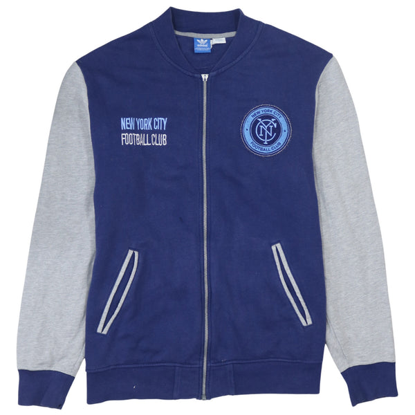 Adidas Men's 90s Blue Zip Sweatshirt, Large, Vintage Quality, Cotton