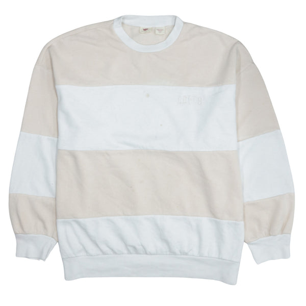 Levi's 90's Lightweight Crew Neck Sweatshirt Small Beige Cream