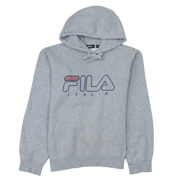 Fila 90's Spellout Pullover Hoodie Small Grey