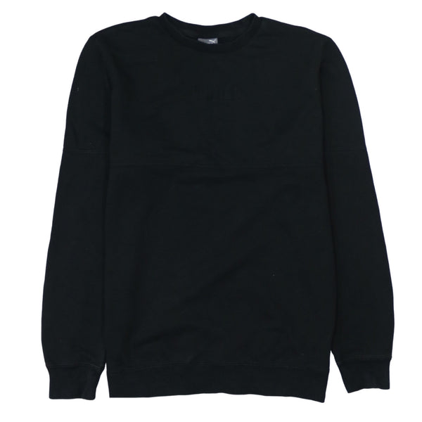 Puma 90's Spellout Crew Neck Sweatshirt Small Black