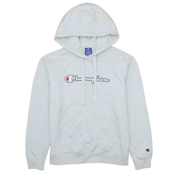 Champion Vintage 90s Grey Spellout Pullover Hoodie Men’s Small