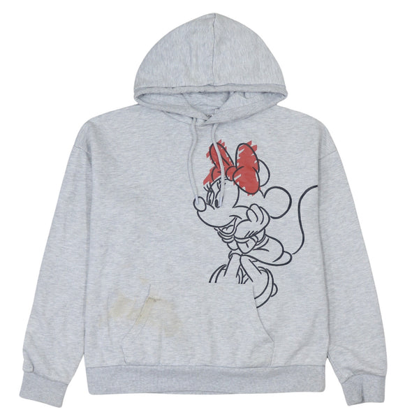 Disney 90's Minnie Mouse Pullover Hoodie Small Grey Vintage Retro
