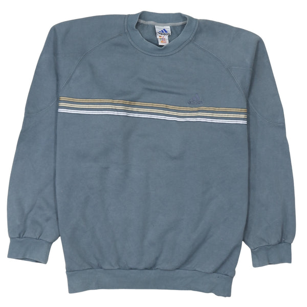 Adidas 90's Lightweight Crew Neck Sweatshirt Large Blue