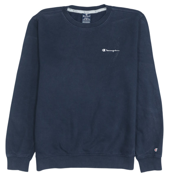 Champion 90's Vintage Crew Neck Sweatshirt Small Navy Blue