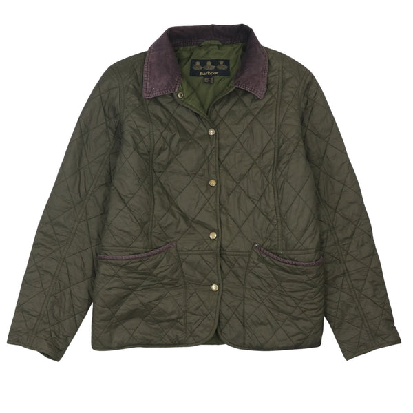 Barbour 90's Lightweight Button Up Puffer Jacket Large  Green