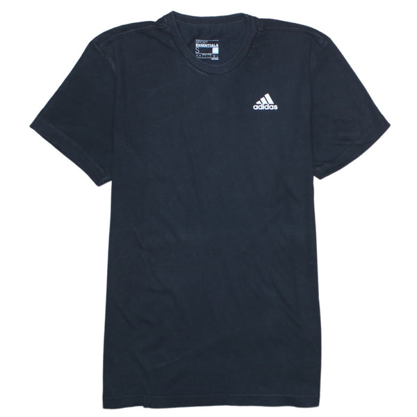 Adidas Vintage 90's Crew Neck Short Sleeve T-Shirt, Men's Small, Black