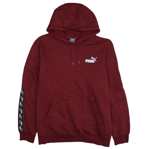 Puma Vintage 90's Burgundy Red Pullover Hoodie XLarge