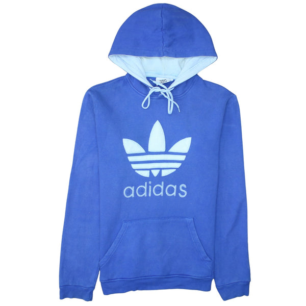 Adidas 90's Spellout Pullover Hoodie Medium Blue