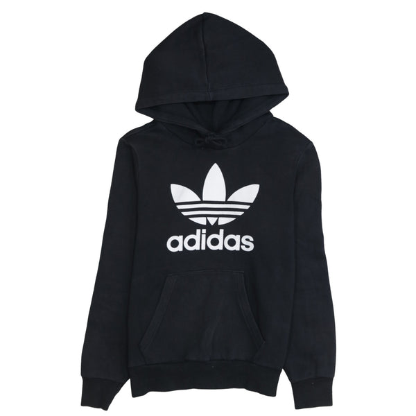 Adidas 90's Spellout Pullover Hoodie Small  Black