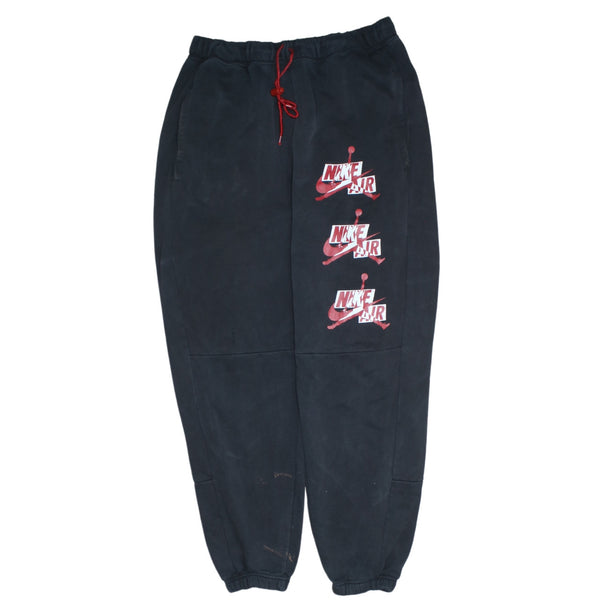 Jordan 90's Black Medium Men's Swoosh Casual Joggers / Sweatpants