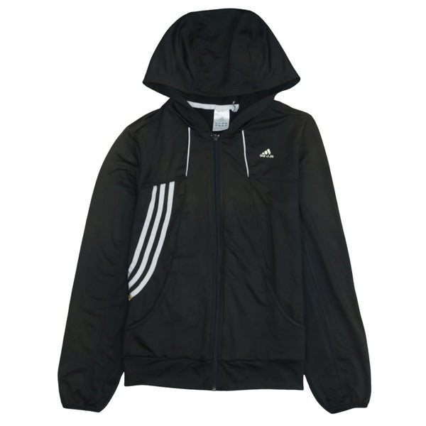 Adidas Vintage 90's Medium Black Lightweight Zip-Up Hoodie