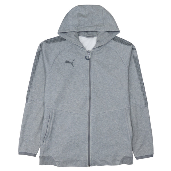 Puma 90's Lightweight Full Zip Up Hoodie XLarge Grey
