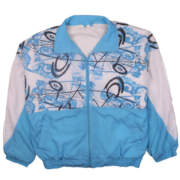 Active 90's Lightweight Full Zip Up Windbreaker Small Blue