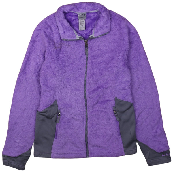 Champion 90's Vintage Purple Fleece Full Zip Up Jumper XL Warm