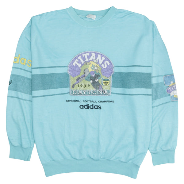Adidas Vintage 90's Titans Day Tona Blue XXLarge Crewneck Sweatshirt