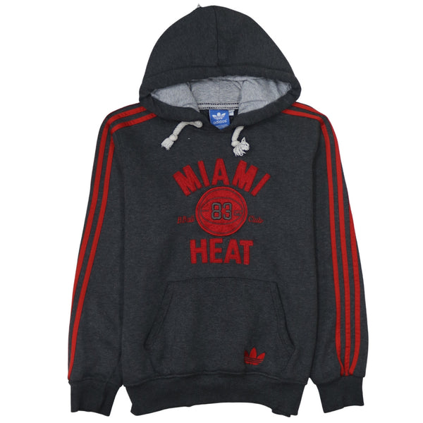 Adidas Vintage 90's Striped Sleeve Grey Pullover Hoodie Large