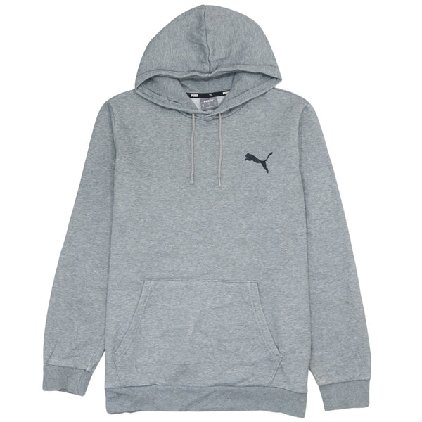 Puma 90's Retro Grey Hoodie M with Drawstring Pockets Cotton Blend