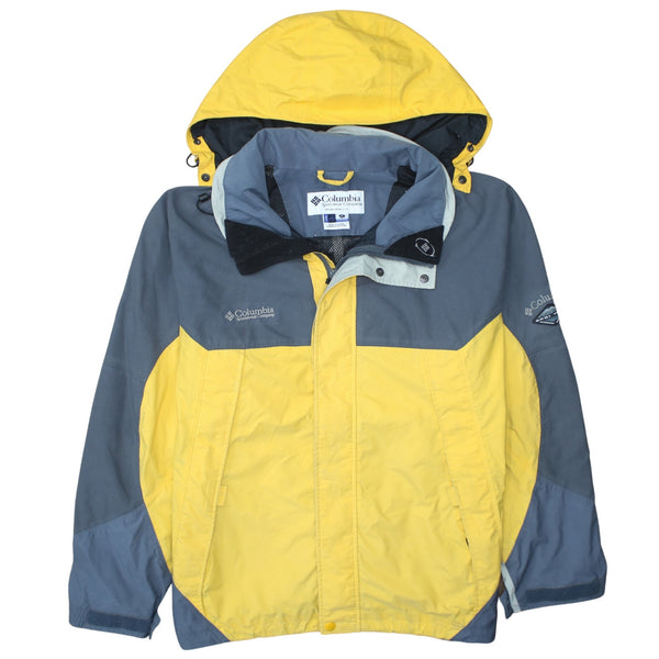 Columbia 90's Hooded Full Zip Up Windbreaker XLarge Yellow