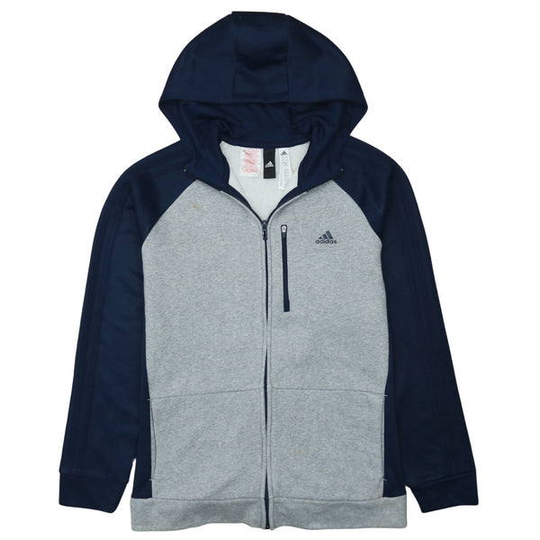 Adidas 90's Grey Sportswear Full Zip Up Hoodie XLarge