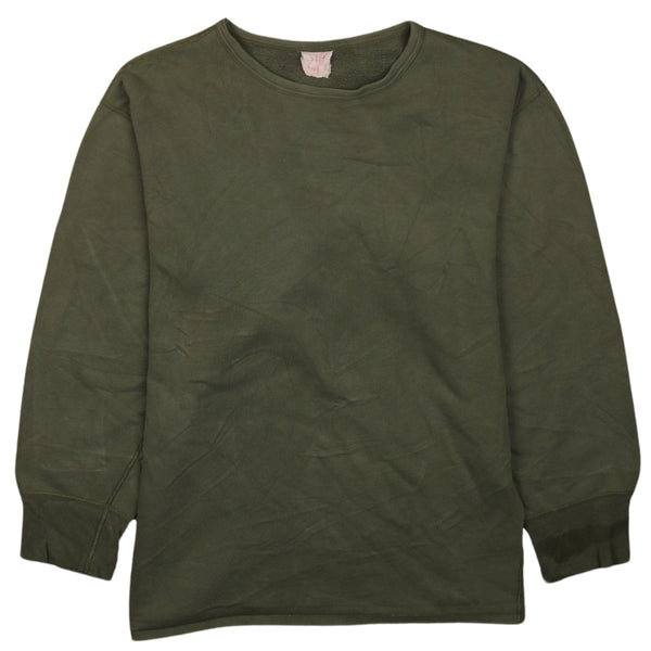Vintage 90's Green Crew Neck Sweatshirt Medium Quality Active Wear
