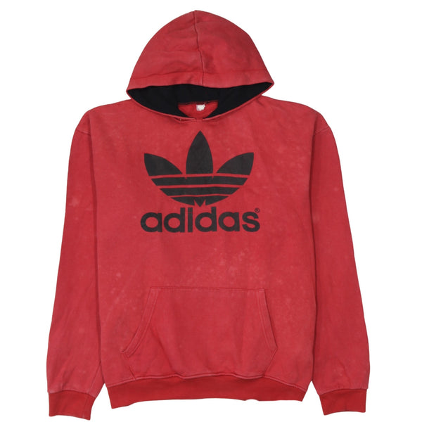 Adidas 90's Spellout Pullover Hoodie Medium  Red
