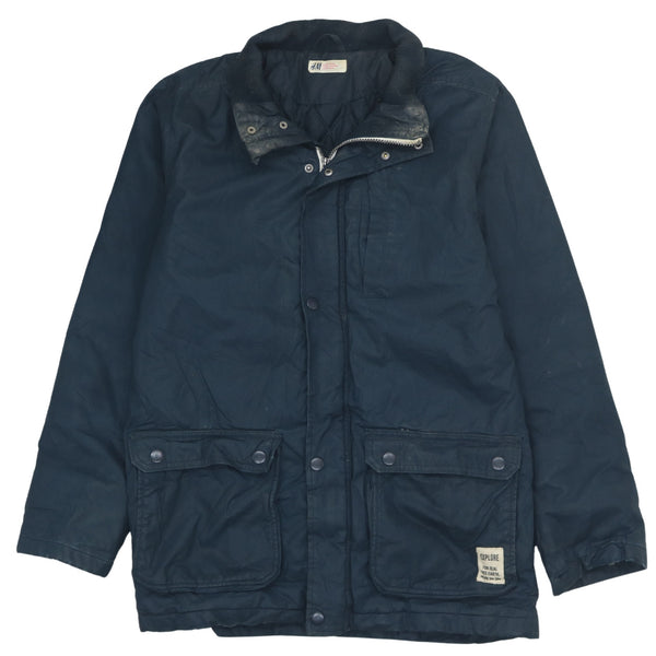 H&M Vintage 90's Navy Blue Windbreaker Women's Large Jacket